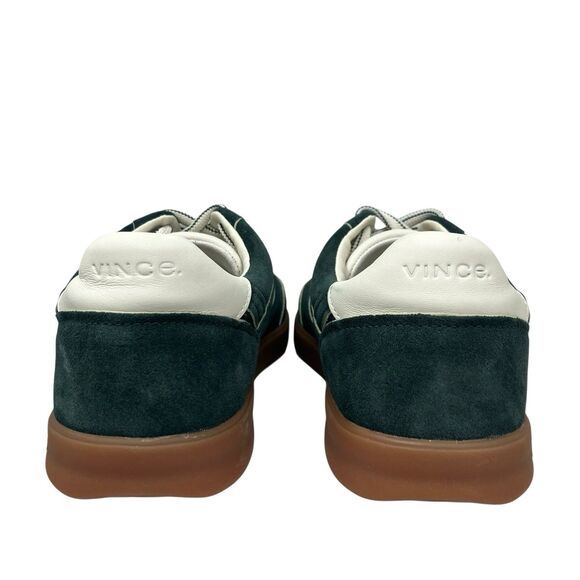 Vince Mens 9 Green Suede Low Top Sneakers Gum Sole Casual Lace INSOLES MISSING main image 9